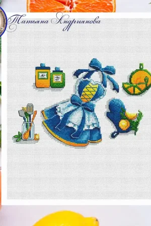 Fresh citrus fruit "5 element" - PDF Cross Stitch Pattern Same Day Shipping