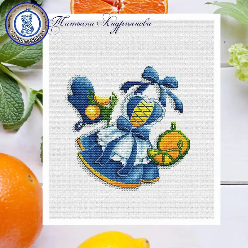 Fresh citrus fruit - PDF Cross Stitch Pattern Bulk Order