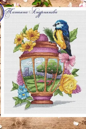 Spring Lantern - PDF Cross Stitch Pattern Instant Buy