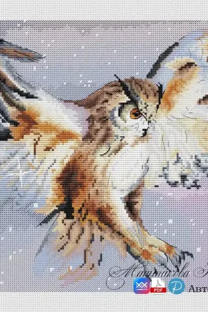 Owl - PDF Cross Stitch Pattern Big Sale