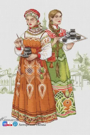 Hot Deal The Pskov women - PDF Cross Stitch Pattern