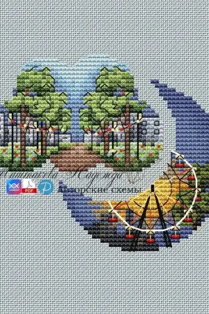 One Day Deal Evening lights of the city - PDF Cross Stitch Pattern