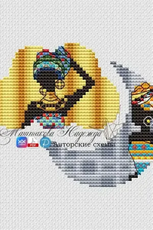 Discount African dances - PDF Cross Stitch Pattern