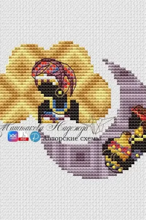 Same Day Shipping African beauties - PDF Cross Stitch Pattern
