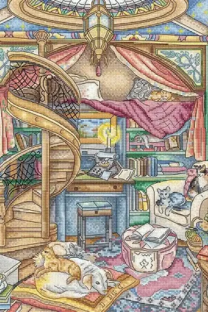Fast Shipping Home Library L8084 Counted Cross Stitch Kit