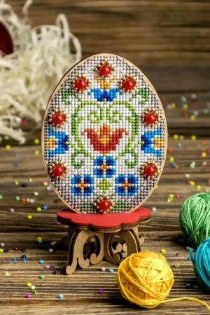 Brand New Cross-stitch kit on wood FLW-036