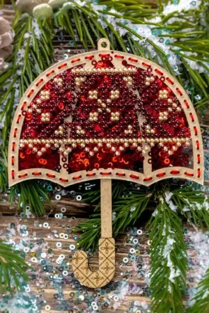 Holiday Sale Set for embroidery with beads on a plastic base FLPL-072