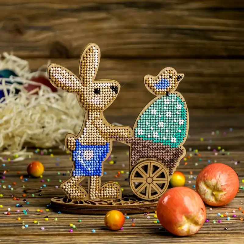 Instant Buy Set for embroidery with beads on wood FLK-426