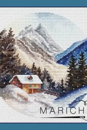 Viral House in the mountains - PDF Cross Stitch Pattern