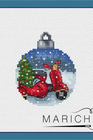 Christmas Ball. Moped - PDF Cross Stitch Pattern Top Rated