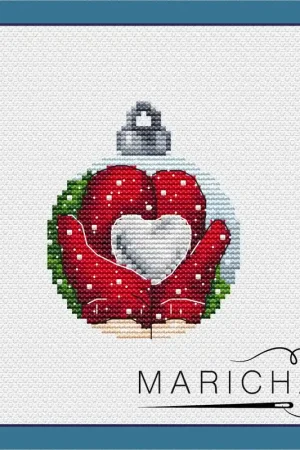 Holiday Sale Christmas Ball. Mittens - PDF Cross Stitch Pattern