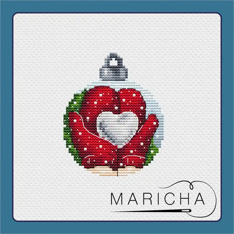 Holiday Sale Christmas Ball. Mittens - PDF Cross Stitch Pattern