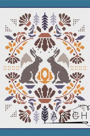 Bunnies - PDF Cross Stitch Pattern Worldwide Shipping