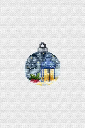 Final Sale Christmas ball. Flashlight - PDF Cross Stitch Pattern