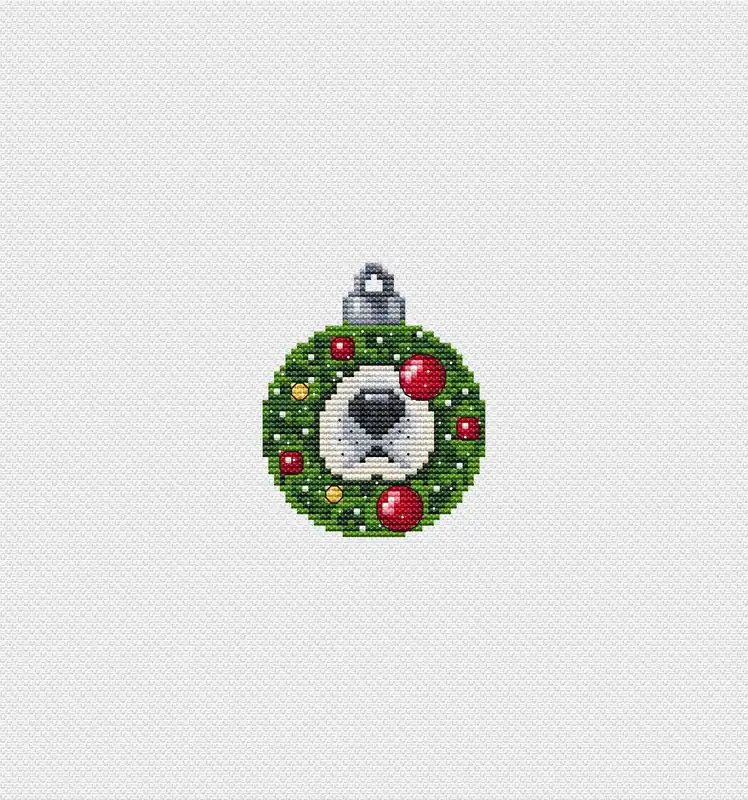 Exclusive Christmas ball. Nose - PDF Cross Stitch Pattern