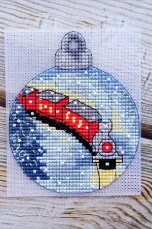 Best Seller Christmas ball. Locomotive - PDF Cross Stitch Pattern