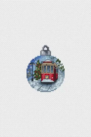 Luxury Christmas ball. Tram - PDF Cross Stitch Pattern