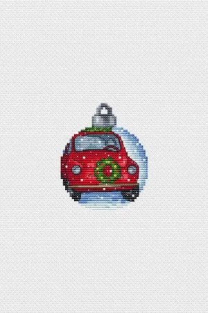 Christmas ball. Car - PDF Cross Stitch Pattern No Minimum Order