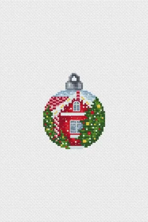 Best Price Christmas ball. House - PDF Cross Stitch Pattern