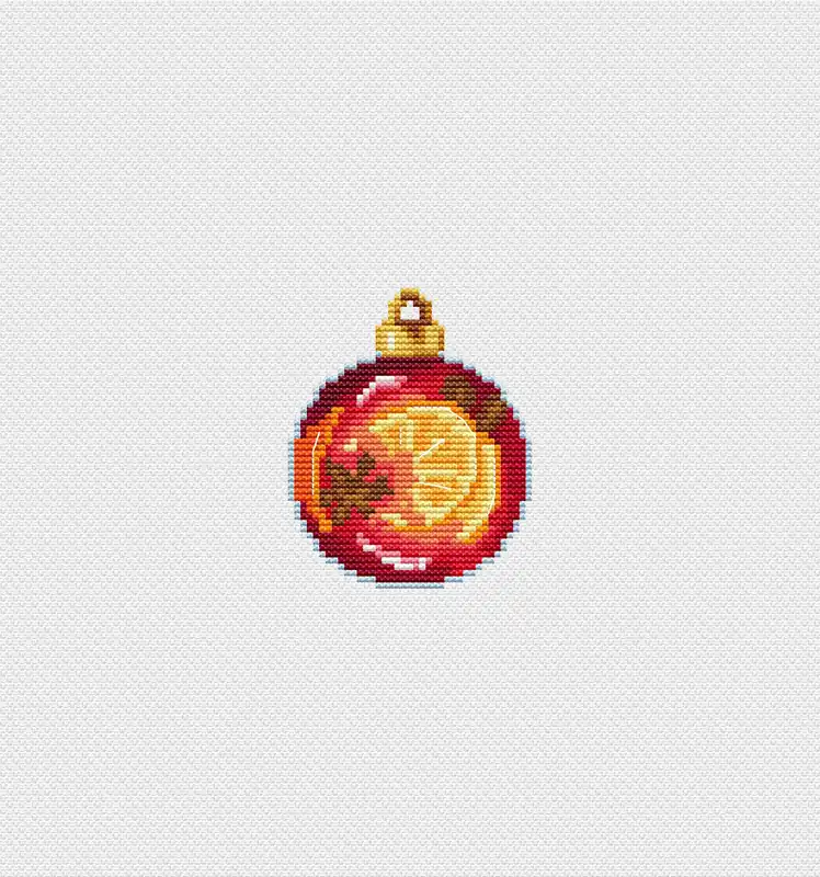 Limited Time Christmas ball. Mulled wine - PDF Cross Stitch Pattern