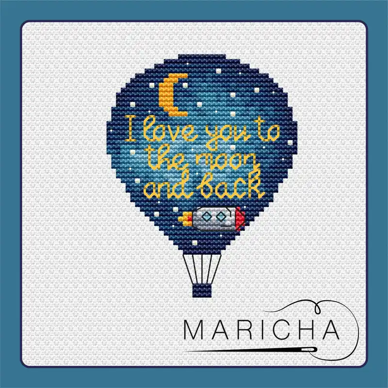 Balloon. Declaration of love - PDF Cross Stitch Pattern Buy Online