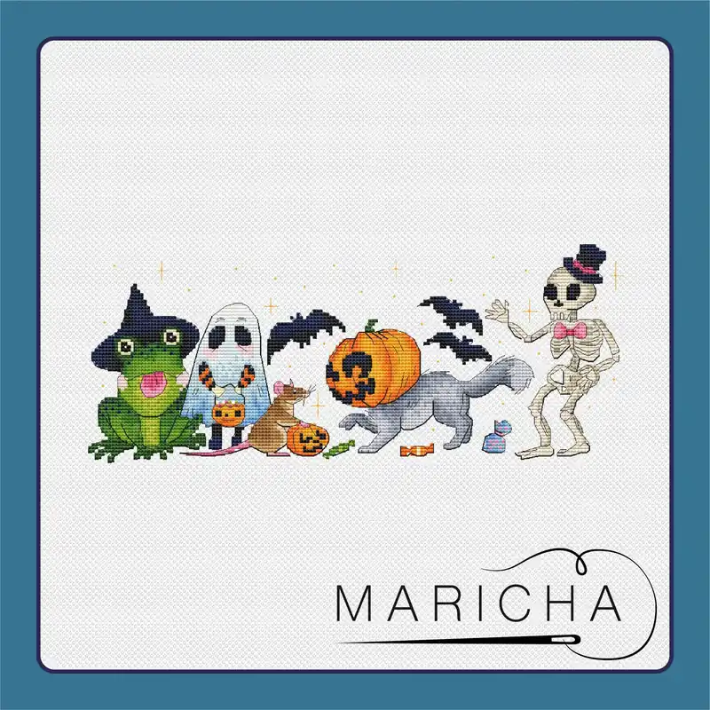 Round dance for Halloween - PDF Cross Stitch Pattern Buy Today