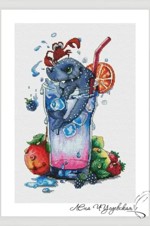 Authentic Shark Nibbler - PDF Cross Stitch Pattern