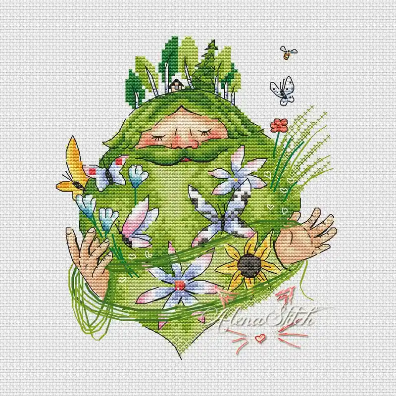 Exclusive Offer Green meadow - PDF Cross Stitch Pattern