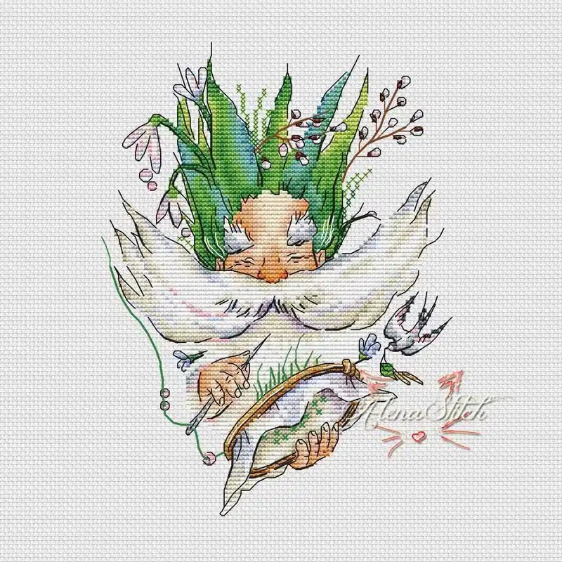 In Demand Snowy grandfather - PDF Cross Stitch Pattern