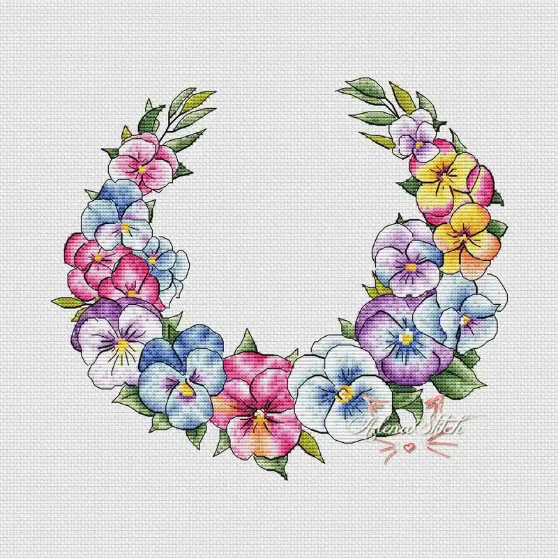 Cheap Pansies - PDF Cross Stitch Pattern