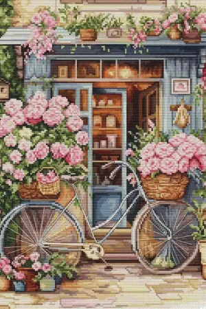 Discount Shop Flowers BU5044L Counted Cross-Stitch Kit