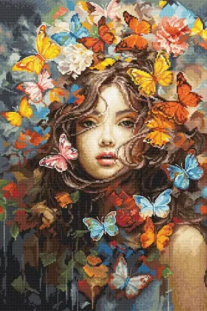 Fan Favorite Butterflies Magic BU5043L Counted Cross-Stitch Kit
