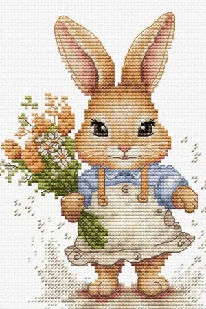 The Happy Bunny B1410L Counted Cross-Stitch Kit Brand New