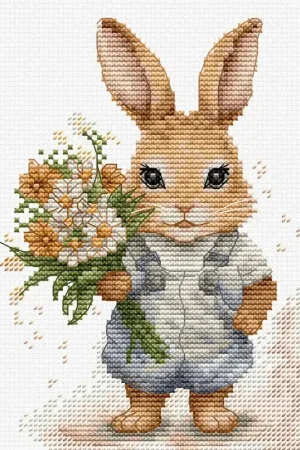 Handmade The Bunny's Surprise B1409L Counted Cross-Stitch Kit