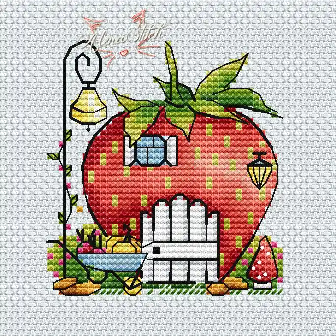 Don’t Miss Out Strawberry - PDF Cross Stitch Pattern