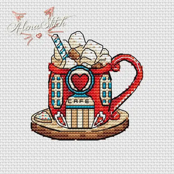 Last Chance Cocoa house - PDF Cross Stitch Pattern