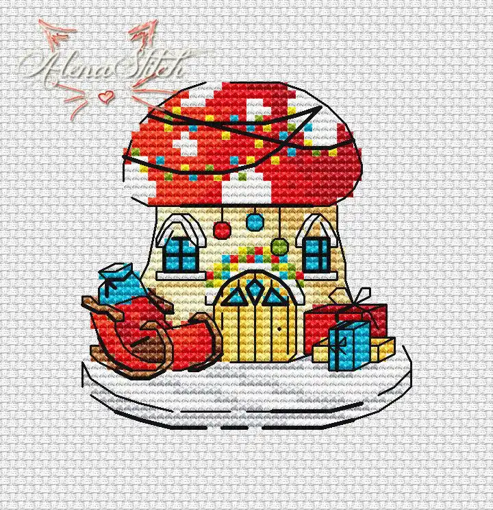 Amanita - PDF Cross Stitch Pattern Seasonal Sale