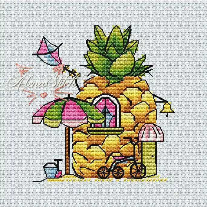 Money Back Guarantee Pineapple - PDF Cross Stitch Pattern