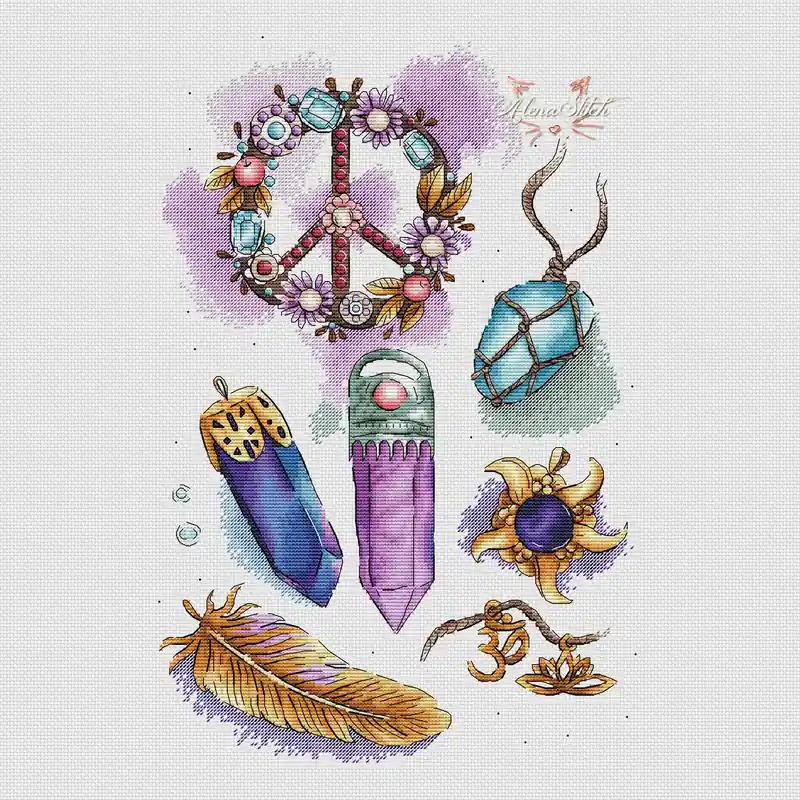 Magic amulets - PDF Cross Stitch Pattern Brand New