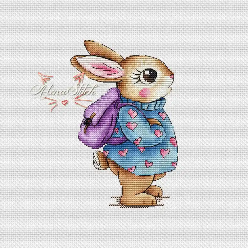 Bunny "Mi" - PDF Cross Stitch Pattern Express Delivery