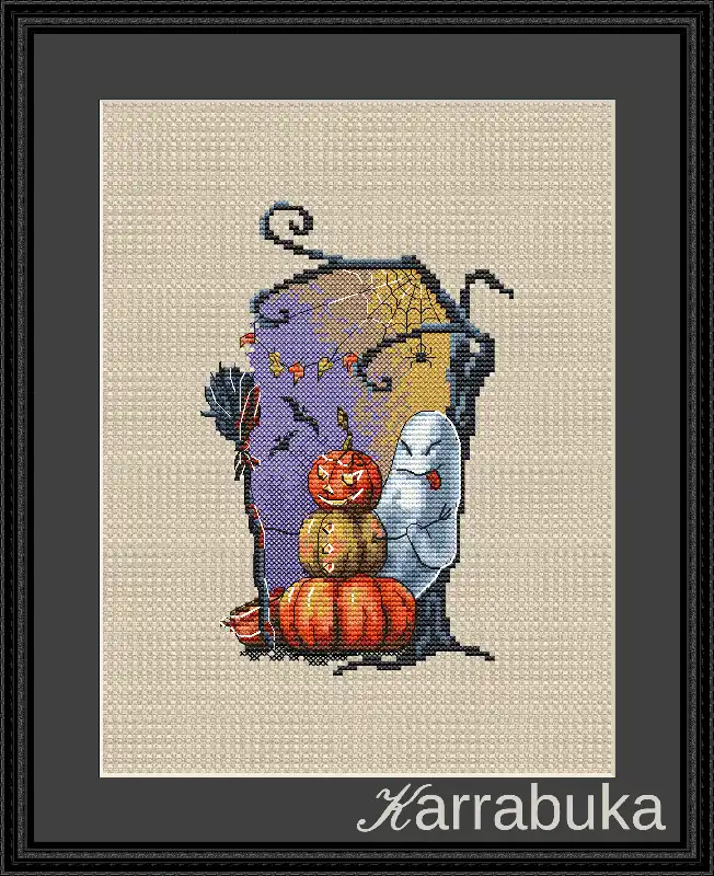 Express Delivery A Pumpkinman for Halloween - PDF Cross Stitch Pattern