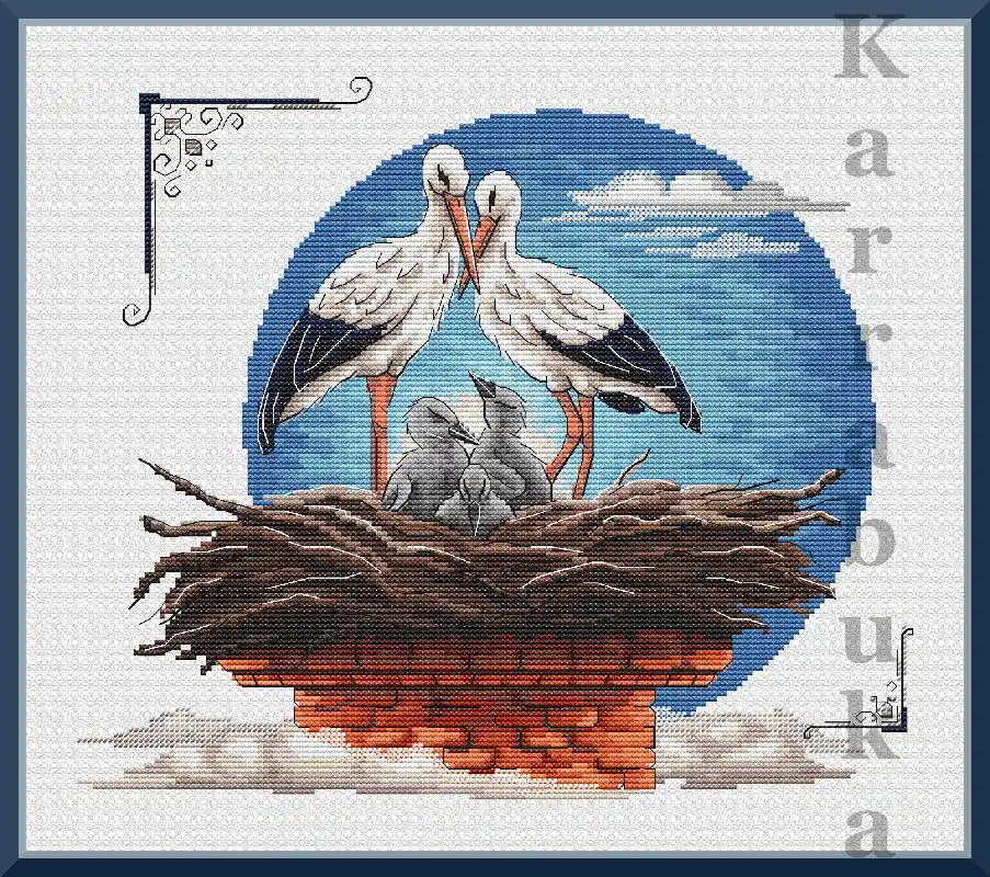 Storks - PDF Cross Stitch Pattern Super Sale