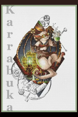 Cat Alchemy - PDF Cross Stitch Pattern Professional Grade