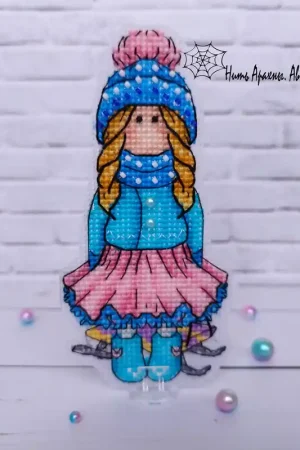 Hassle-Free Returns Tilda with a sled - PDF Cross Stitch Pattern