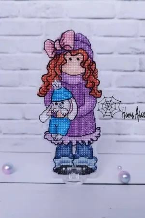 Tilda with a bunny - PDF Cross Stitch Pattern Price Cut