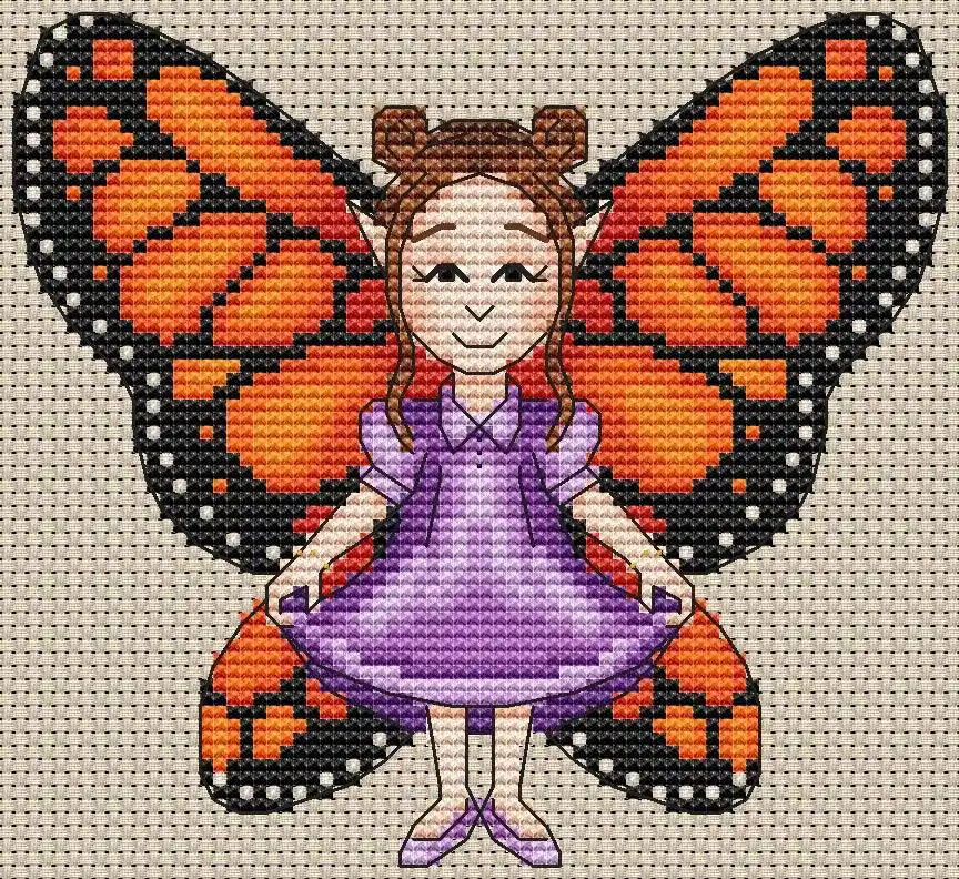 Fairy - collector of stars - PDF Cross Stitch Pattern Certified