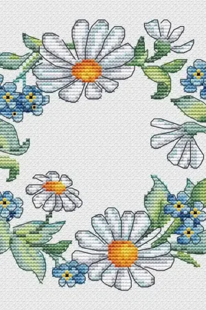 Chamomile wreath - PDF Cross Stitch Pattern Last Chance