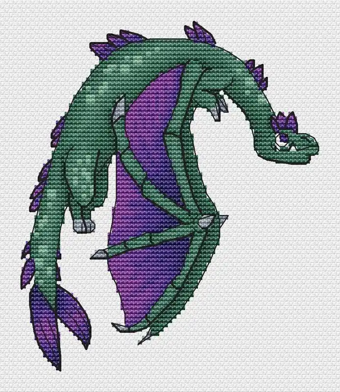 Bigtooth - PDF Cross Stitch Pattern Free Shipping