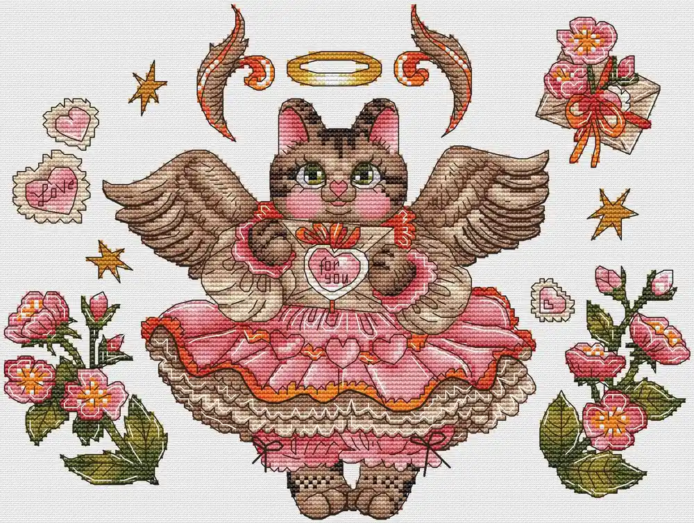 Worldwide Shipping Fluffy Amur - PDF Cross Stitch Pattern