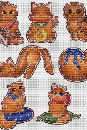 Certified Gingerbread cats - PDF Cross Stitch Pattern